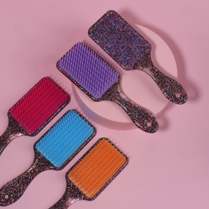 Расчёска массажная, широкая, 5,5 × 17,5 см, цвет МИКС Расчёска массажная, широкая, 5,5 × 17,5 см, цвет МИКС