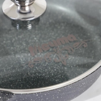 Сковорода «Гранит», d=28 см, стеклянная крышка, съёмная ручка, антипригарное покрытие, цвет серый Сковорода «Гранит», d=28 см, стеклянная крышка, съёмная ручка, антипригарное покрытие, цвет серый