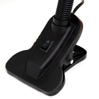 Лампа настольная Е27, с выкл. на зажиме (220В) черная (108В) RISALUX Лампа настольная Е27, с выкл. на зажиме (220В) черная (108В) RISALUX