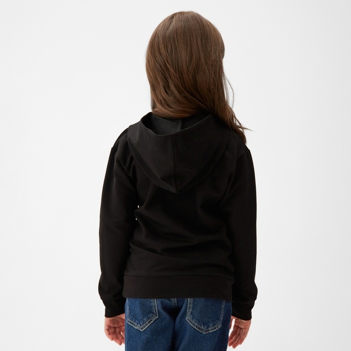 Толстовка детская MINAKU: Exclusive print, цвет чёрный, рост 128 см