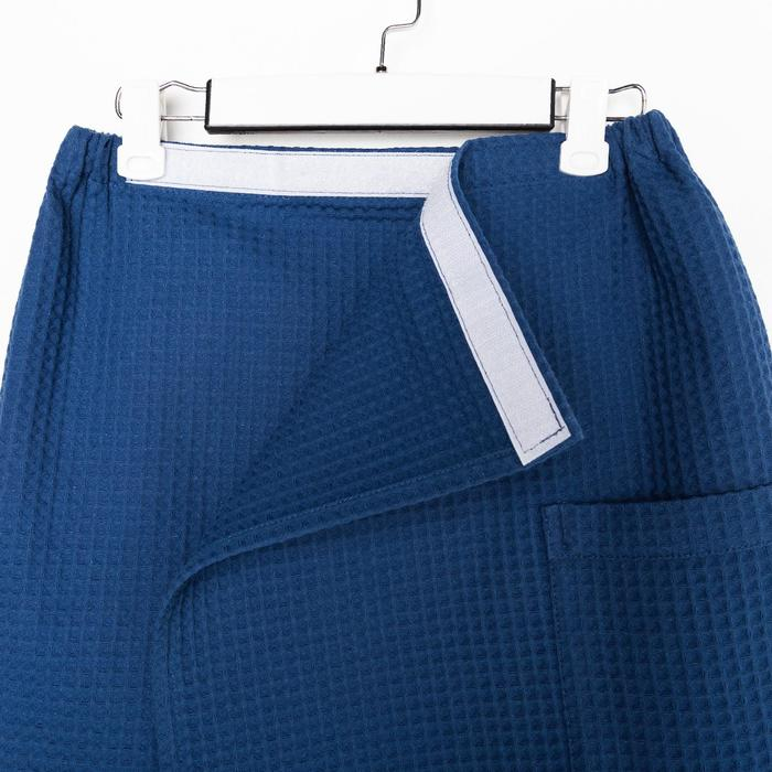 Полотенце банное Этель &laquo;Килт&raquo; с карманом 60*140 см. цв. джинс, 100% хл, вафля 240 г/м2