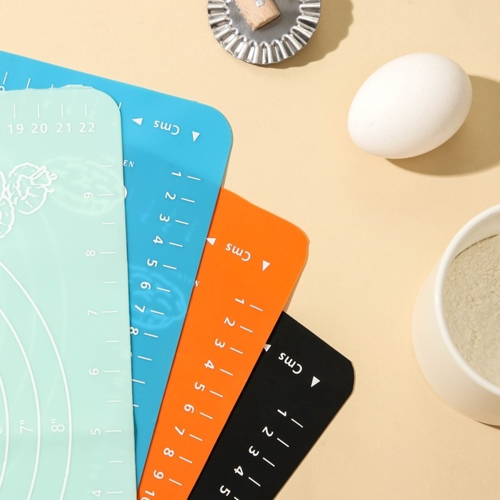 Коврик для выпечки с разметкой Доляна «Эрме», силикон, 28×25,5 см, цвет МИКС Коврик для выпечки с разметкой Доляна «Эрме», силикон, 28×25,5 см, цвет МИКС