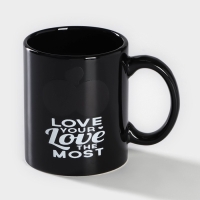 Кружка - хамелеон керамическая Доляна &laquo;Моя любовь&raquo;, 350 мл, цвет чёрный