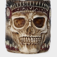 Кружка из нержавеющей стали &laquo;Череп&raquo;, 400 мл, цвет бежевый