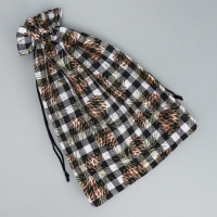 Мешочек подарочный холща &laquo;Клетка&raquo;, 20 х 30 см +/- 1.5 см, Новый год