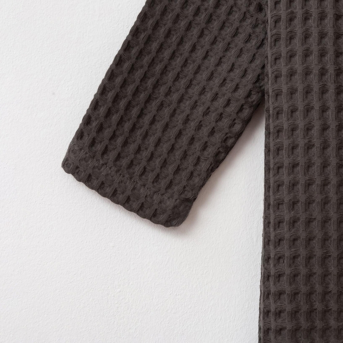 Халат вафельный детский Крошка Я Халат вафельный детский Крошка Я "Boho" размер 30 (98-104 см), цвет светло серый, 100% хлопок 290 г/м2