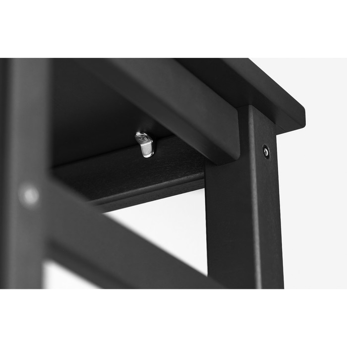 Табурет №1, 330х330х450, до 130 кг, массив Берёзы, Черный