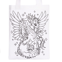 Сумка-шопер, раскраска &laquo;Дракон, фэнтези&raquo;
