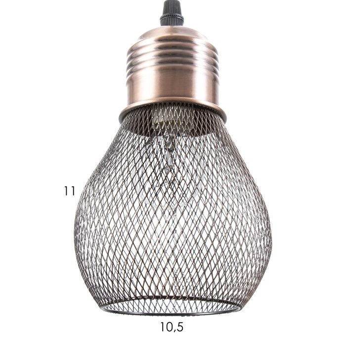 Светильник Светильник "Лампа" 1х60Вт Е27 черный/медь 12х12х18см