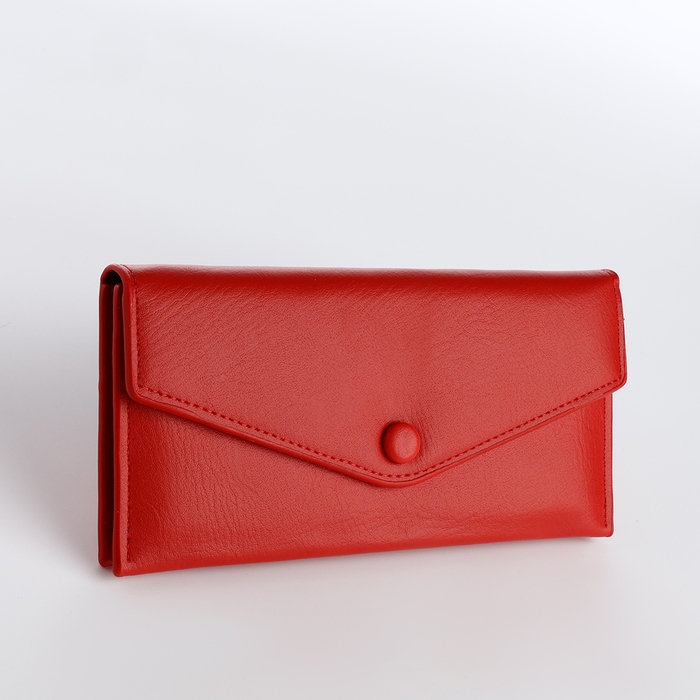 Кошелёк женский на кнопке, цвет красный Кошелёк женский на кнопке, цвет красный
