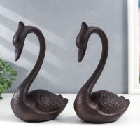 Сувенир чугун "Два лебедя" набор 2 шт 20х8х15 см Сувенир чугун "Два лебедя" набор 2 шт 20х8х15 см