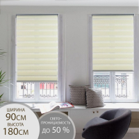 Штора рулонная «День-ночь», 90×180 см (с учётом креплений 3,5 см), цвет бежевый Штора рулонная «День-ночь», 90×180 см (с учётом креплений 3,5 см), цвет бежевый