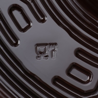 Менажница пластиковая одноразовая, d=26&times;4,2 см, 5 секций, дно, круглая, цвет коричневый