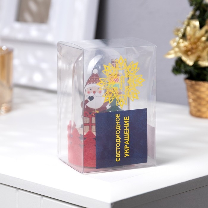 Светодиодная фигура под куполом &laquo;Дед Мороз&raquo; 6 &times; 9.5 &times; 6 см, дерево, батарейки LR1130х3 (в комплекте), свечение тёплое белое