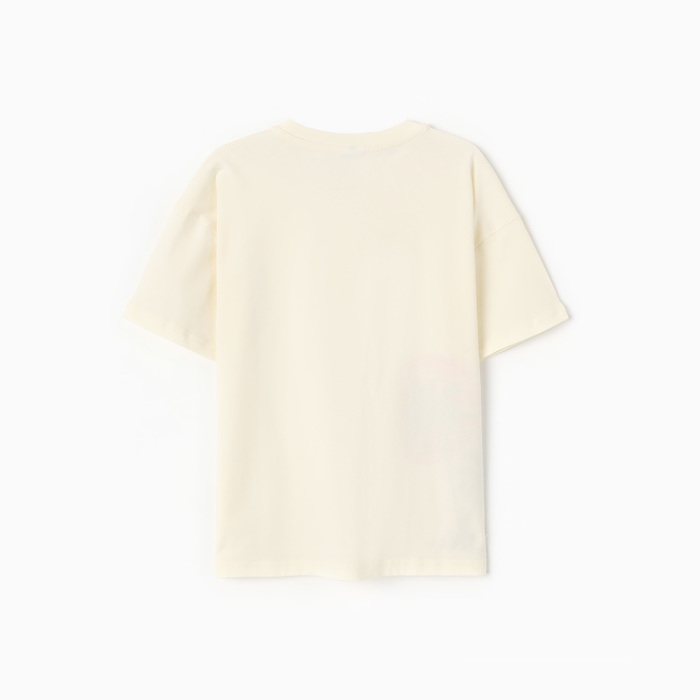 Футболка для мальчика, цвет молочный, рост 158 см