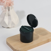 Спонжи для макияжа &laquo;PINNEAPPLE&raquo;, набор - 7 шт, d = 5,5 см, с держателем, в футляре, цвет изумрудный