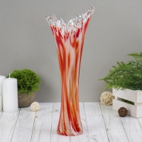 Ваза "Коралл" красно-белая 38 см Ваза "Коралл" красно-белая 38 см