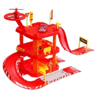 Парковка &laquo;Пожарная станция&raquo;, с металлическими машинкой и вертолётом