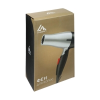 Фен Luazon LF-07, 1200 Вт, 2 скорости, складная ручка, серый Фен Luazon LF-07, 1200 Вт, 2 скорости, складная ручка, серый