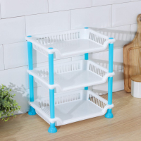 Этажерка настольная 3-х ярусная &laquo;Контраст&raquo;, 21,5&times;28,5 см, цвет голубой