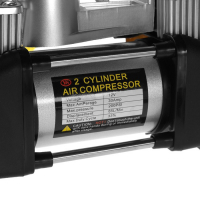 Компрессор, двухпоршневой, автомобильный 12В, 85 л/мин, сумка, серебристый Компрессор, двухпоршневой, автомобильный 12В, 85 л/мин, сумка, серебристый