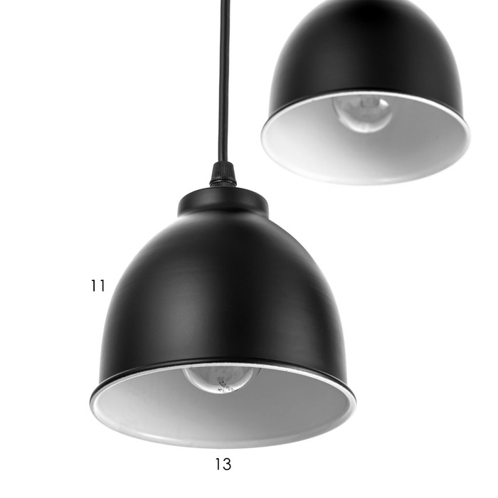 Светильник Светильник "Ласер" 3хЕ27 40Вт черный 30х30х10-110 см