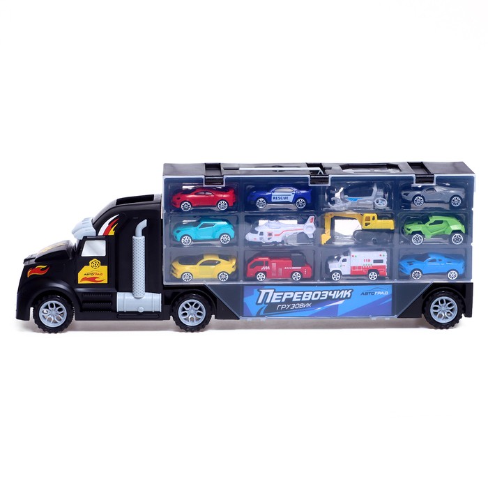 Грузовик «Перевозчик», в комплекте 10 машин и 2 вертолёта Грузовик «Перевозчик», в комплекте 10 машин и 2 вертолёта