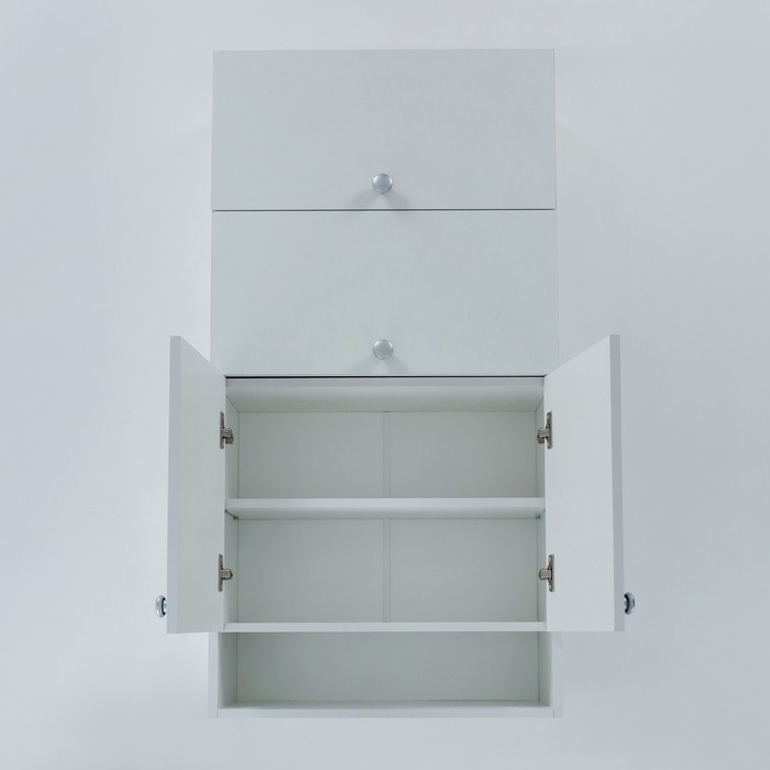 Шкаф подвесной для ванной комнаты  №1, белый,  50 х 24 х 120 см