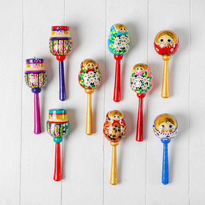 Трещотка Трещотка "Маракас деревянный" МИКС, длина — 20 см