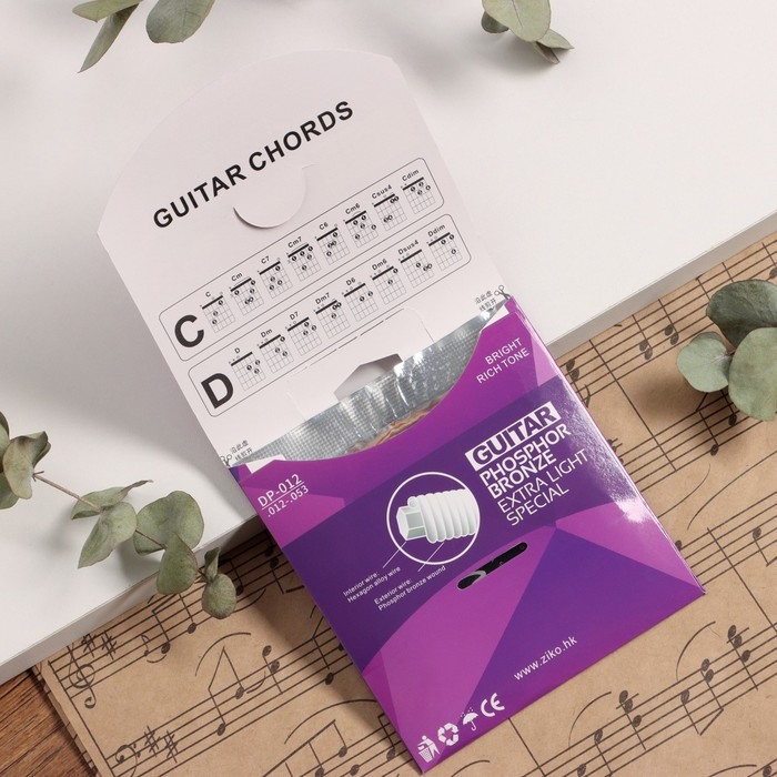 Cтруны акустической гитары ZIKO DP-012, 12-53, фосфорная бронза Cтруны акустической гитары ZIKO DP-012, 12-53, фосфорная бронза