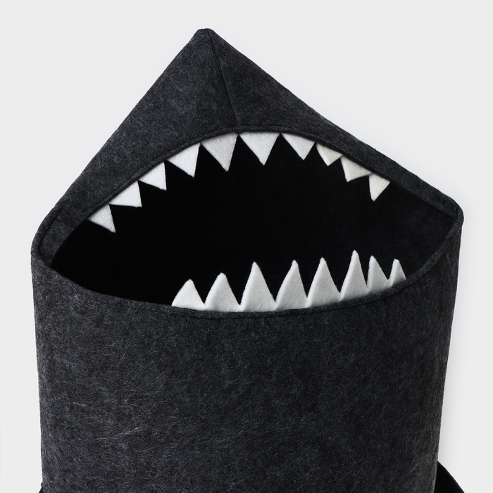 Корзина для хранения Funny &laquo;Акула&raquo;, 31&times;26&times;75 см, цвет тёмно-серый