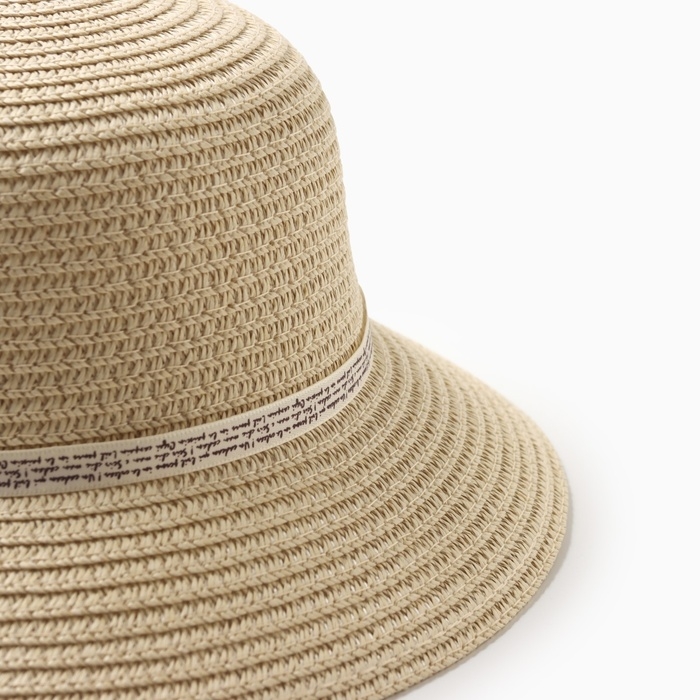 Шляпа для девочки MINAKU Шляпа для девочки MINAKU "Зайка", цвет молочный, р-р 52