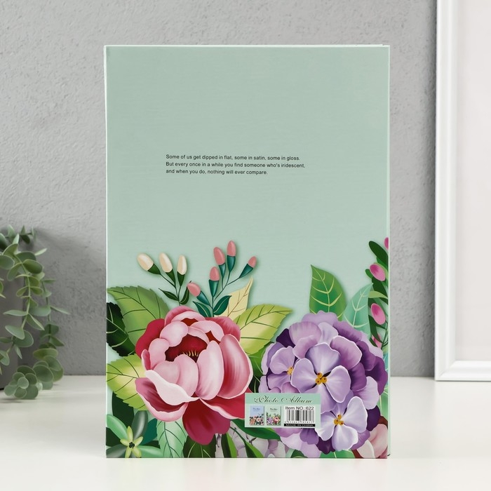 Фотоальбом на 300 фото 10х15 см "Объёмные цветы" МИКС 23,5х5,5х33,5 см