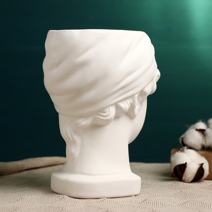 Кашпо - ваза "Деметра" белое, 21х18см