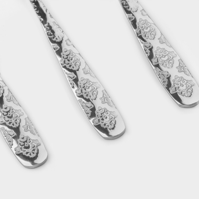 Набор чайных ложек из нержавеющей стали Доляна &laquo;Возрождение&raquo;, длина 14,5 см, 6 шт, без золота