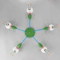 Люстра "Букашки" 5хЕ27 зеленый 68х68х25 см BayerLux Люстра "Букашки" 5хЕ27 зеленый 68х68х25 см BayerLux