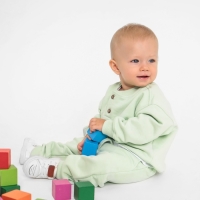 Толстовка детская MINAKU: Basic Line BABY, цвет шалфей, рост 80-86