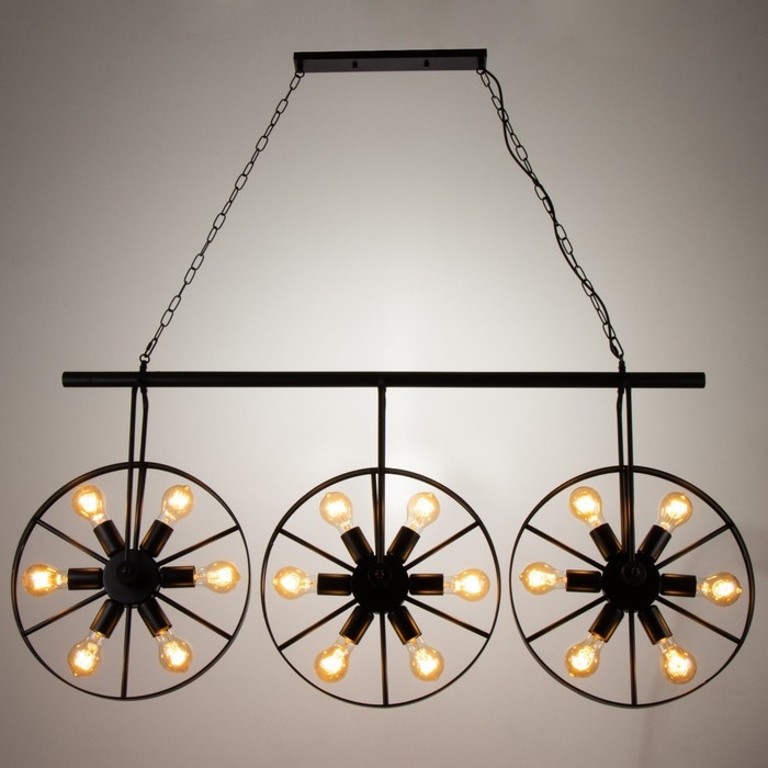 Светильник BayerLux "Колеса" 18x40Вт E27 черный 65х10х150 см