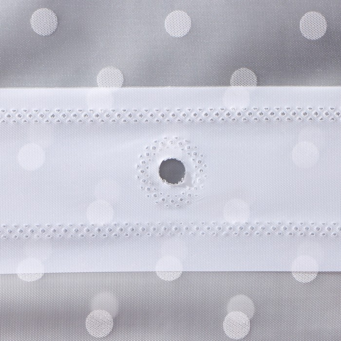 Штора для ванны Доляна &laquo;Горошек&raquo;, 180&times;180 см, EVA, цвет белый