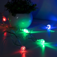 Гирлянда «Нить» 5 м с насадками «Фонарики», IP20, прозрачная нить, 20 LED, свечение мульти (RG/RB), мигание, 220 В Гирлянда «Нить» 5 м с насадками «Фонарики», IP20, прозрачная нить, 20 LED, свечение мульти (RG/RB), мигание, 220 В