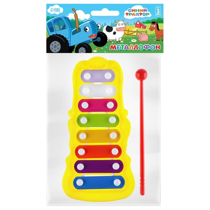 Металлофон фигурный &laquo;Синий трактор&raquo;, МИКС