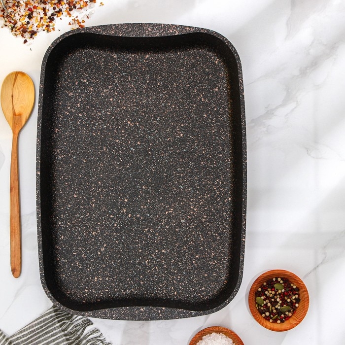 Противень Granit Ultra, 36,5&times;26&times;5,5 см, антипригарное покрытие, цвет чёрный