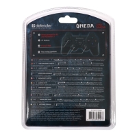 Геймпад Defender Omega USB, проводной, вибрация, для PC, USB, черный Геймпад Defender Omega USB, проводной, вибрация, для PC, USB, черный