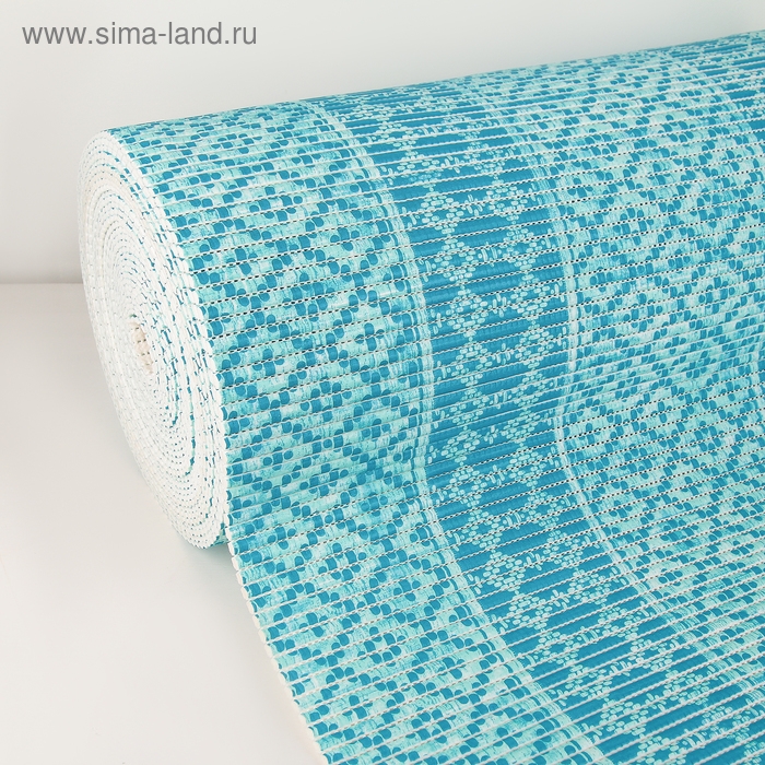 Коврик для ванной комнаты «Квадраты», ширина 65 см, рулон 15 м, цвет голубой Коврик для ванной комнаты «Квадраты», ширина 65 см, рулон 15 м, цвет голубой