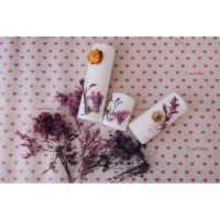 Набор свечей - цилиндров 3в1 (6х14 см, 6х19 см, 6х8,5 см), белый