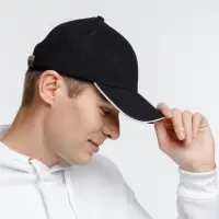 Бейсболка Spiker, черная с белым