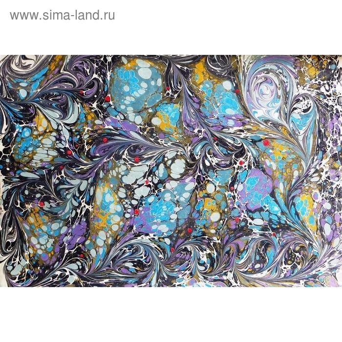 Набор красок для рисования в технике "Эбру", 5 цветов по 18 мл, загуститель, 13 г, "Аква-Колор"