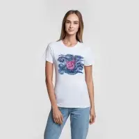 Футболка женская &laquo;Ван-Пиг&raquo;, белый, размер L