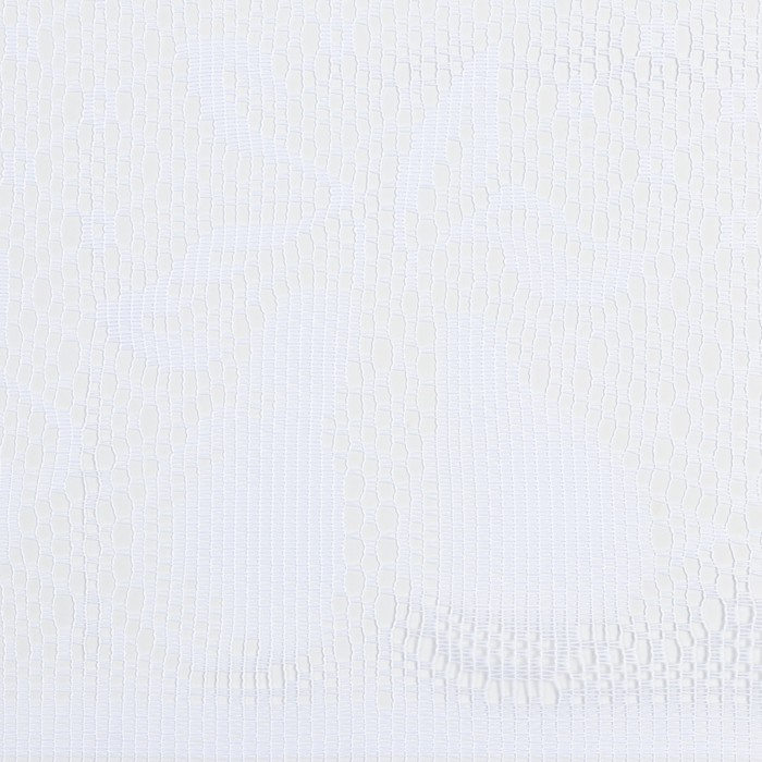 Тюль на кухню без шторной ленты, размер 170х170 см, цвет белый, 100% полиэстер