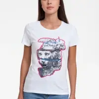 Футболка женская &laquo;Смотри вглубь&raquo;, белая, размер S